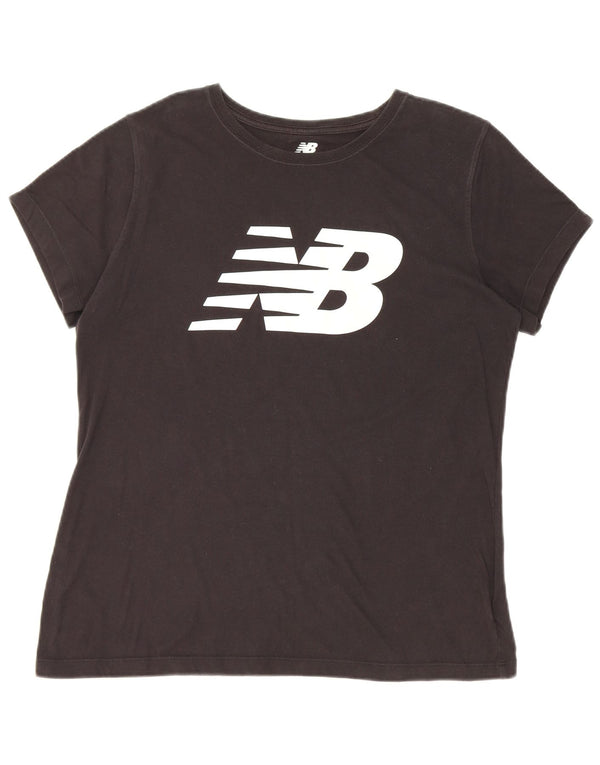 New Balance Herren-T-Shirt mit Grafik, groß, aus schwarzer Baumwolle