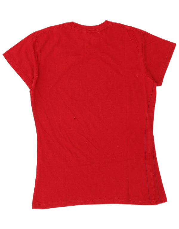 Hard Rock Cafe Damen Munich Graphic T-Shirt Top UK 12 Medium Red Music