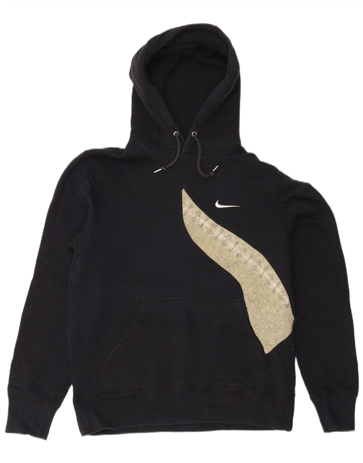 Nike Herren-Hoodie-Pullover aus mittelschwarzer Colourblock-Baumwolle