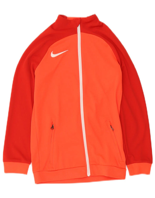 Nike Dri-Fit-Trainingsanzug-Oberteil für Mädchen, 8–9 Jahre, Größe S, Rot, Farbblock