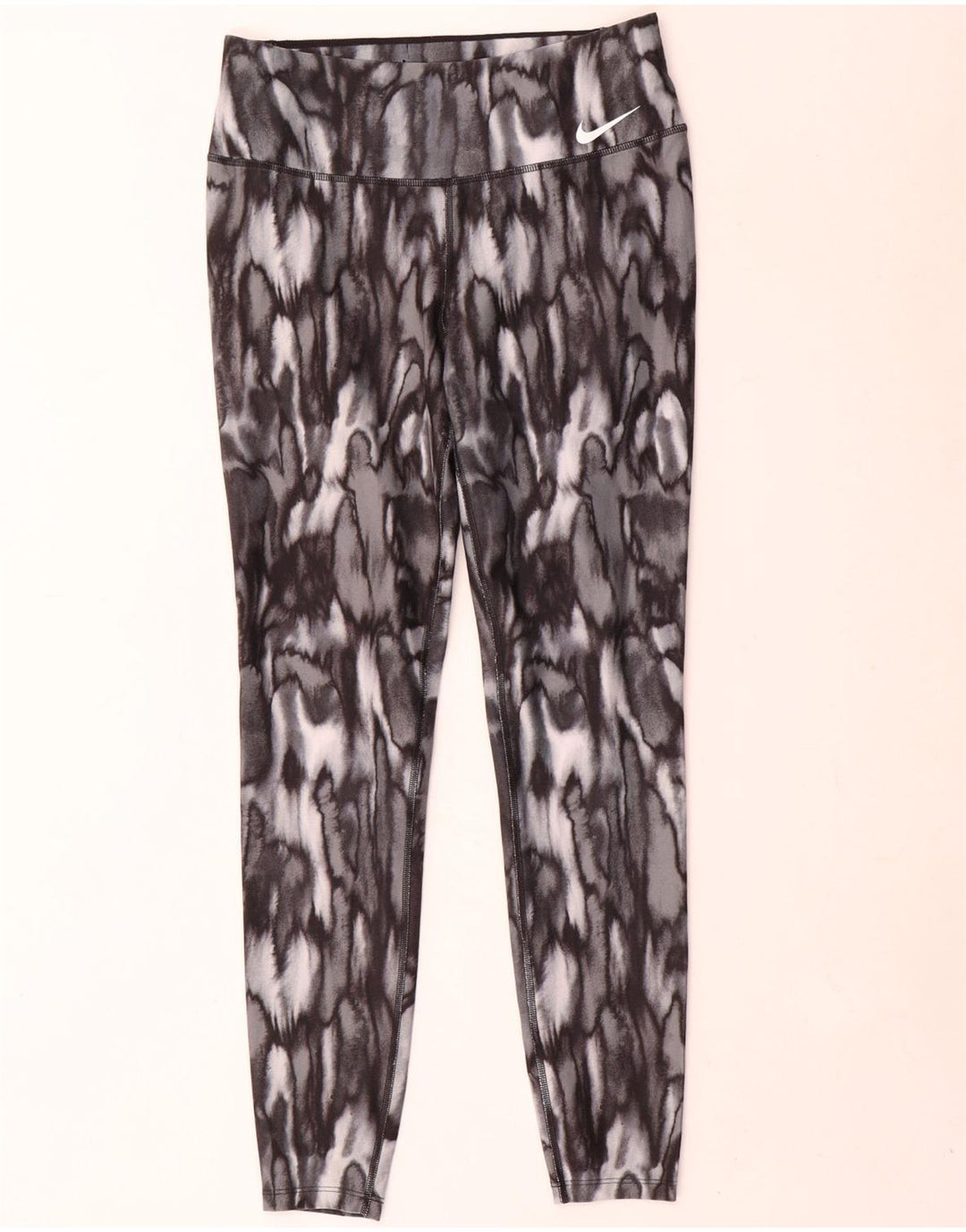Nike Damen Dri Fit Leggings UK 14 Mittelgrauer Tierdruck