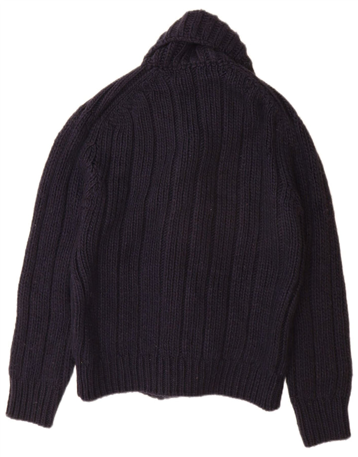 Zara Herren Strickjacke Medium Marineblau Acryl