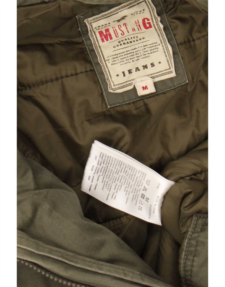Mustang Herren-Utility-Jacke mit Kapuze, UK 38, mittlere Khaki-Baumwolle