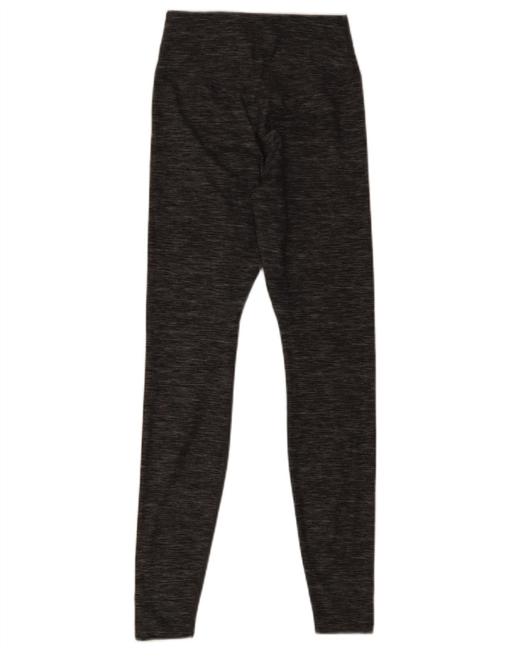 Nike Damen Dri Fit Leggings UK 4 XS Grau meliertes Polyester