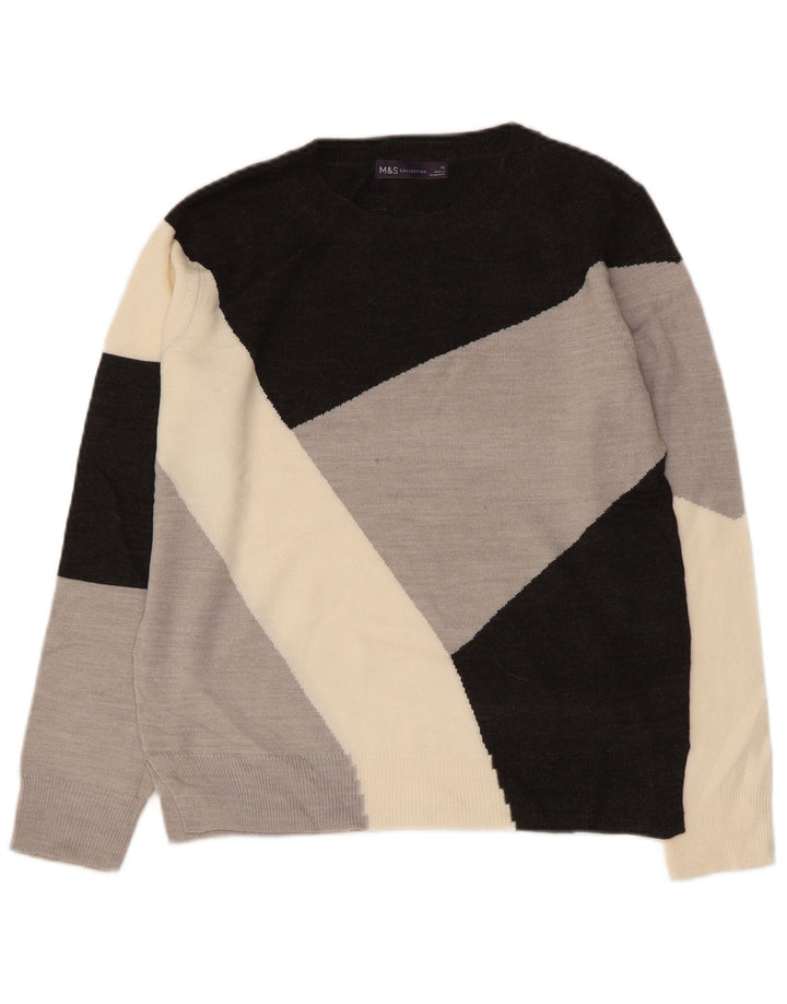 MARKS & SPENCER Damen-Pullover mit U-Boot-Ausschnitt, Gr. 10, Größe S, mehrfarbig
