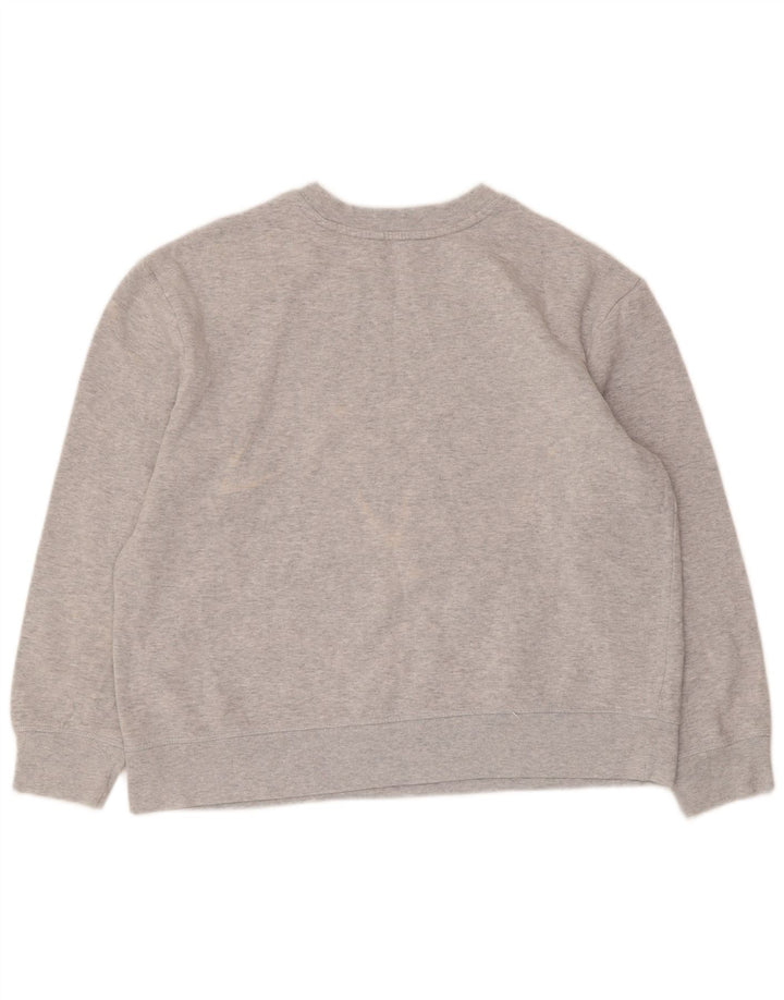 Marks & Spencer Damen Grafik-Sweatshirt-Pullover UK 16 Large Graue Baumwolle