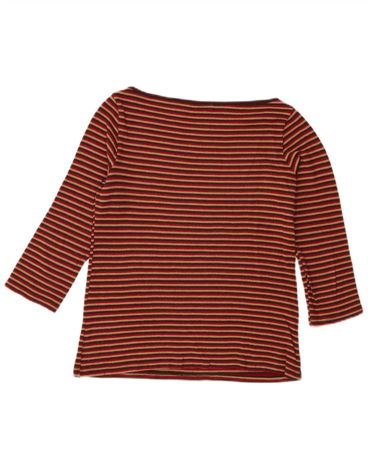 Zara Damen-Top, 3/4-Ärmel, UK-Größe 44, groß, mehrfarbig gestreift