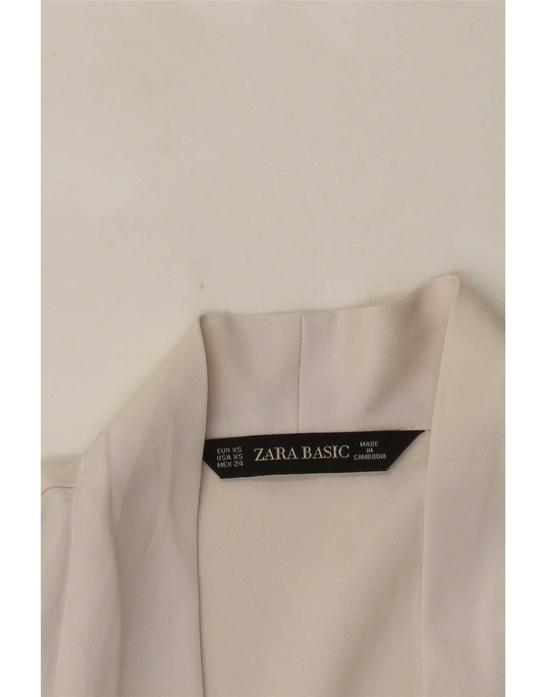 Zara Damen-Langarm-Oversize-Blusenoberteil, Gr. 6, XS, Weiß