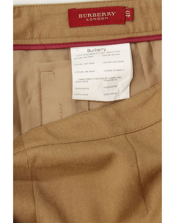 BURBERRY Damen gerade Anzughose EU 40 Medium W30 L29 Braun