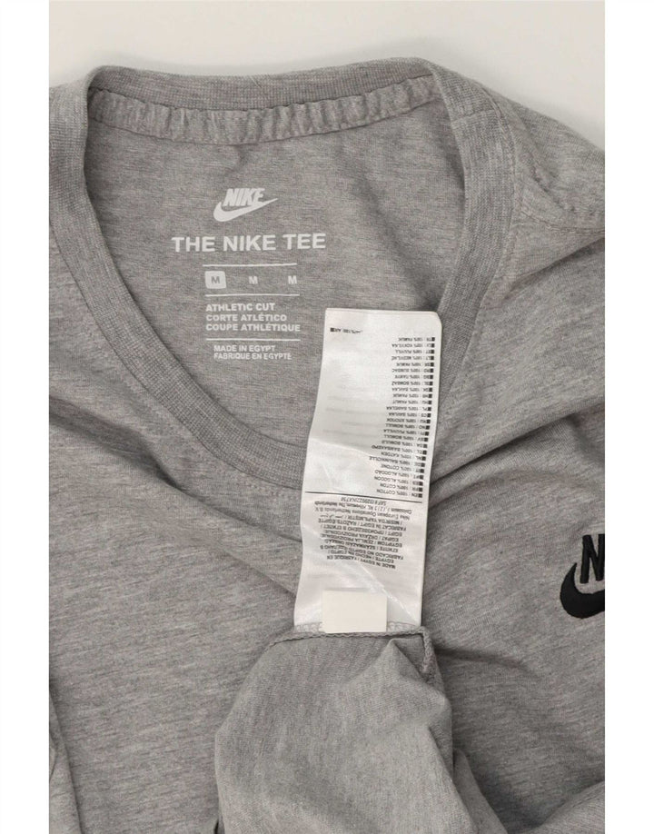 Nike Herren Athletic Cut T-Shirt-Oberteil aus mittelgrauer Baumwolle