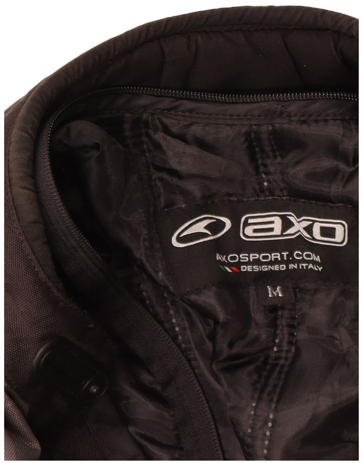 AXO Herren Motorstyle Racer Jacke UK 38 Mittelschwarzes Colourblock-Polyester