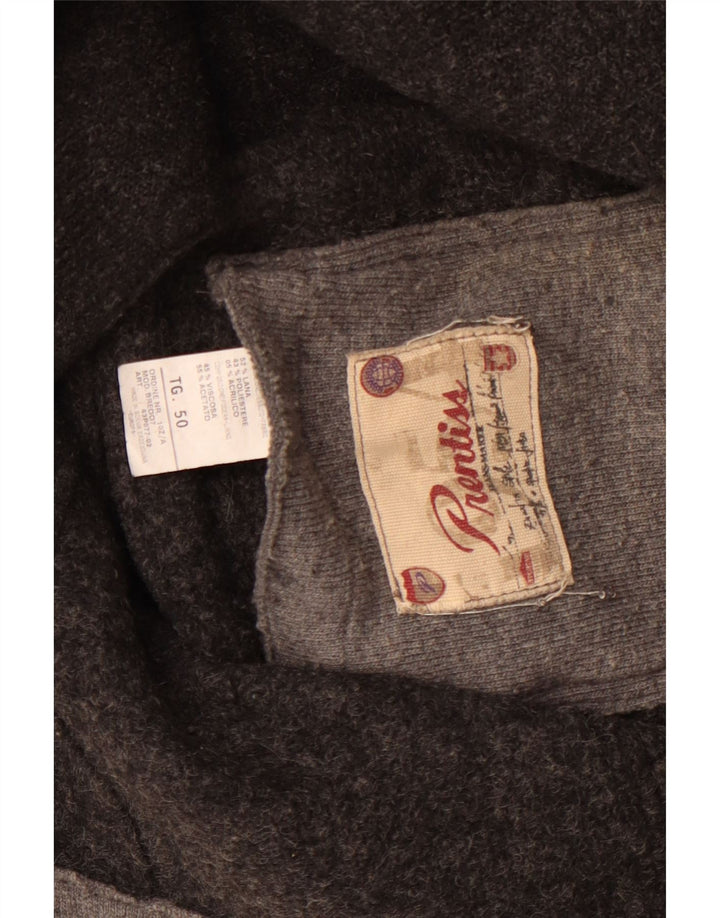 PRENTISS Herren Strick Pea Coat IT 50 Große graue Wolle