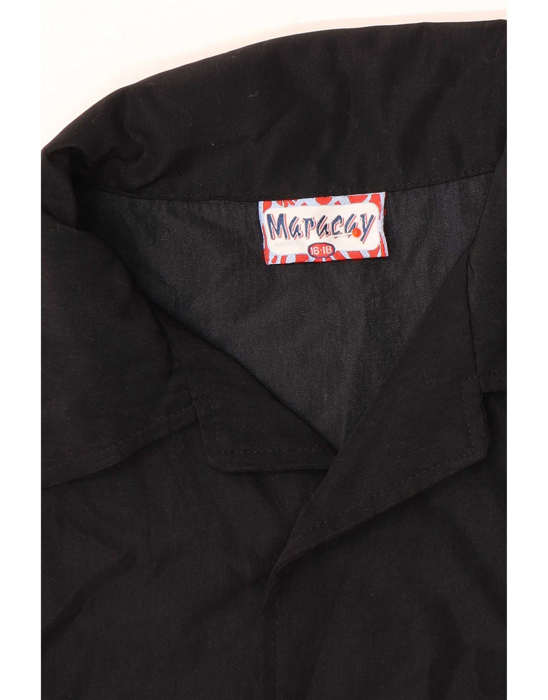 Vintage-Kurzarmshirt mit Grafik für Jungen, 15–16 Jahre, aus schwarzem Polyester