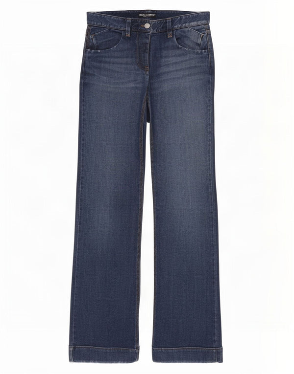 Dolce & Gabbana Damen Straight Jeans IT 38 XS W28 L32 Marineblaue Baumwolle