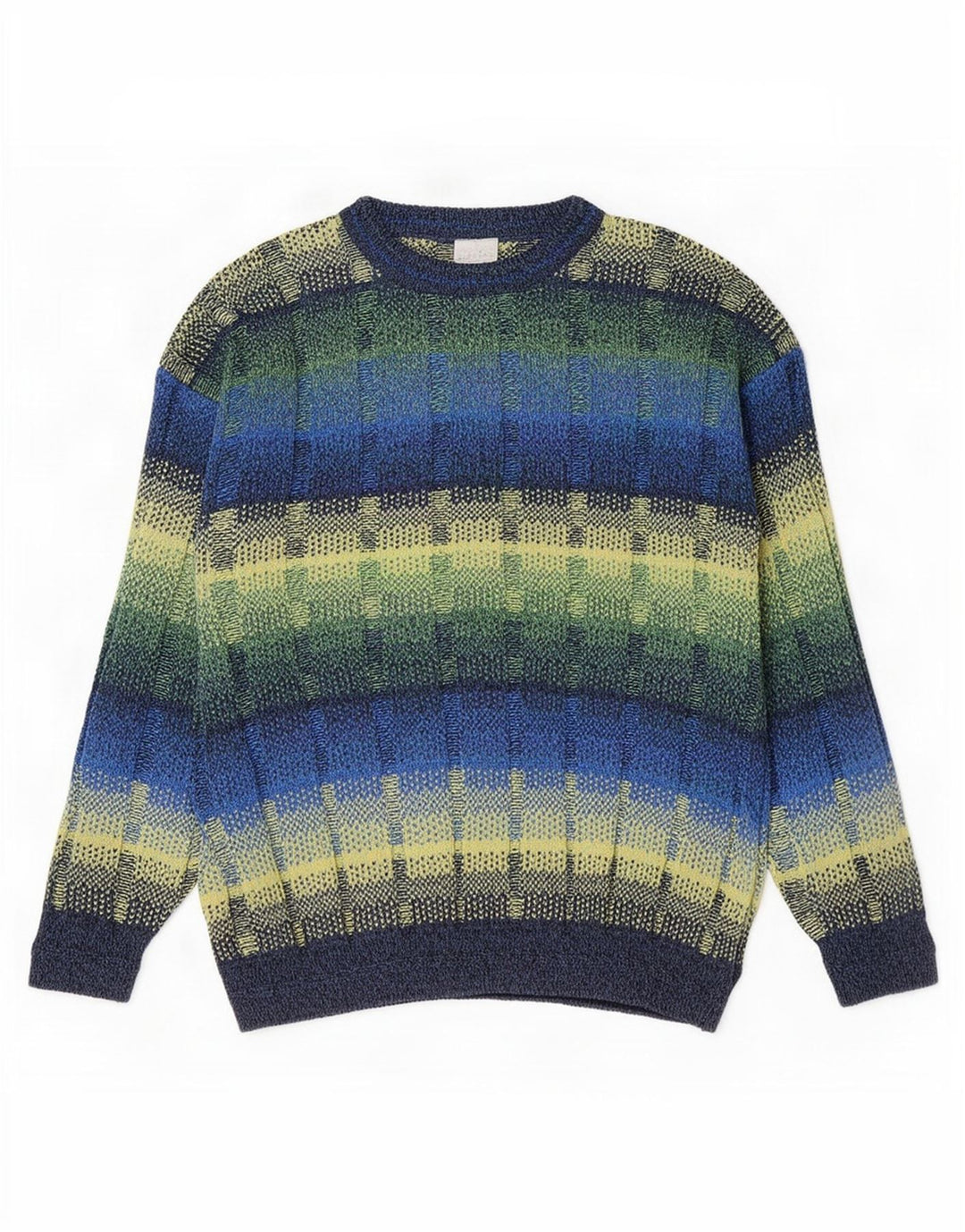 Vintage Herren Pullover mit Rundhalsausschnitt, Größe 52, groß, mehrfarbig, geometrisch