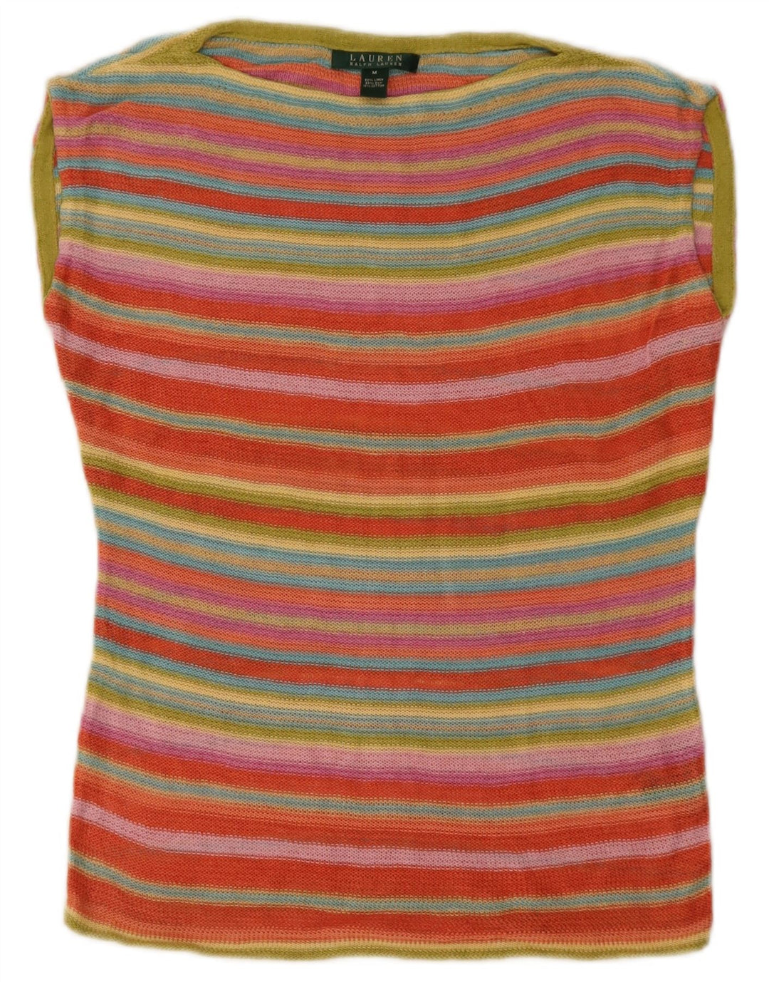 Ralph Lauren Damen Weste Tank Top UK 14 Medium Mehrfarbig Bunt