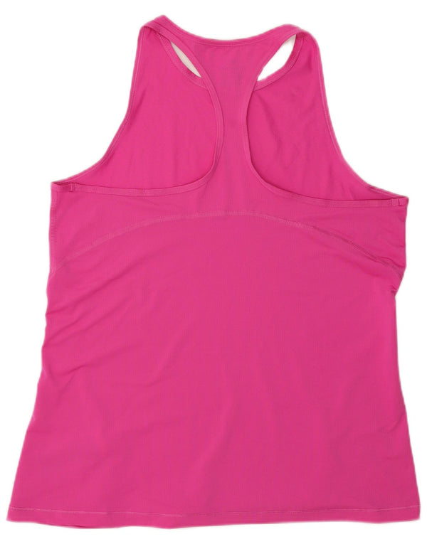 Nike Damen Dri Fit Weste Top UK 14 Large Pink Polyester