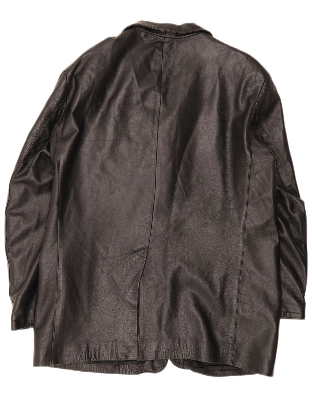 Vintage Herren Lederjacke IT 54 2XL Schwarz