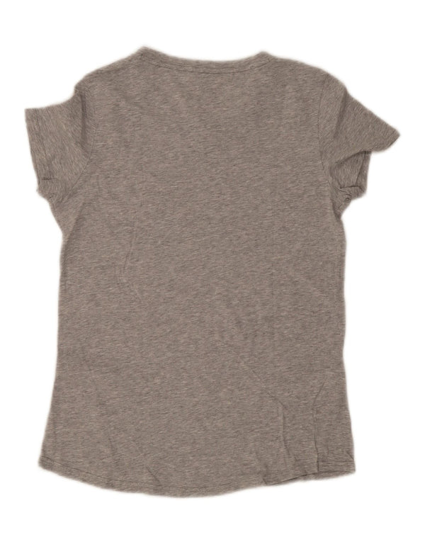 Puma Damen Graphic T-Shirt Top UK 14 Mittelgraue Baumwolle