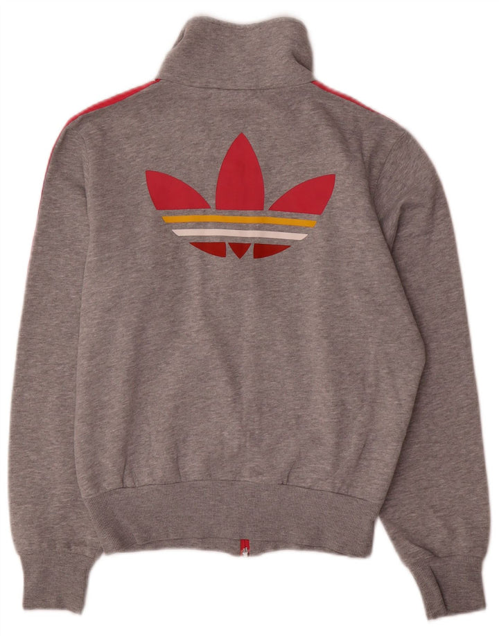Adidas Damen Grafik-Overall-Trainingsanzug-Top-Jacke, UK 10, klein, Grau