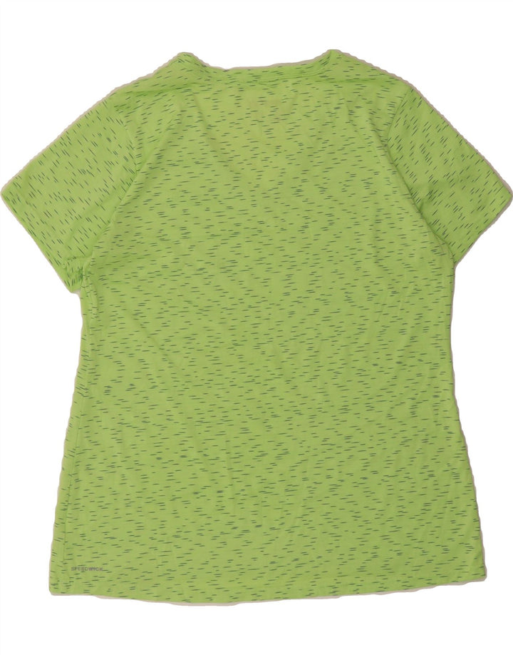 REEBOK Womens T-Shirt Top UK 18 XL Green Flecked Polyester Vintage Reebok and Second-Hand Reebok from Messina Hembry 