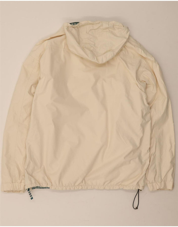 Joules Womens Hooded Oversized Anorak Jacket UK 16 Large Weiß Polyester