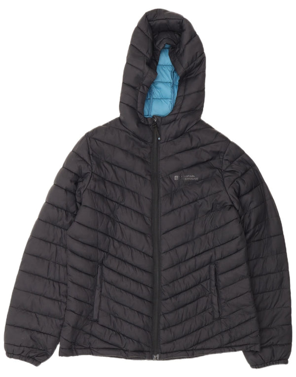 Mountain Warehouse Wattierte Damenjacke mit Kapuze, UK 14, Größe L, marineblaues Nylon
