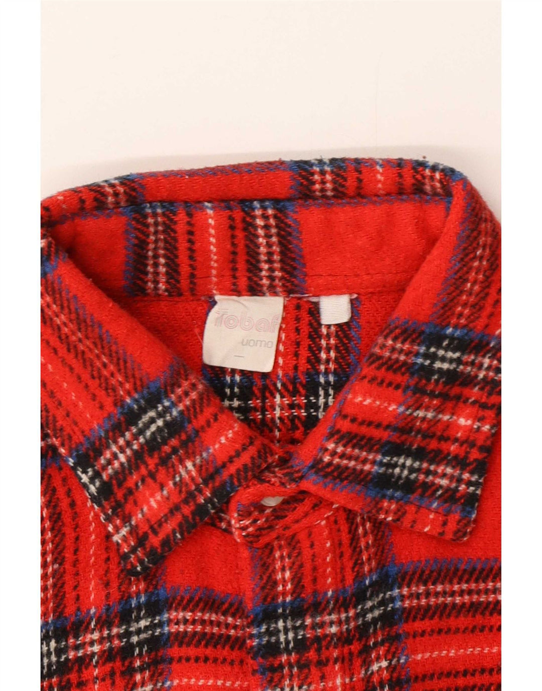 Vintage Herren Flanellhemd groß rot kariert