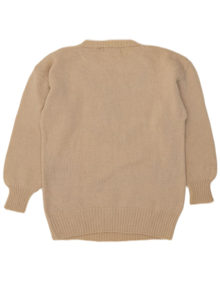 Outback Red Herren-Pullover mit grafischem Rundhalsausschnitt, Mittelbeige, Fair Isle-Muster