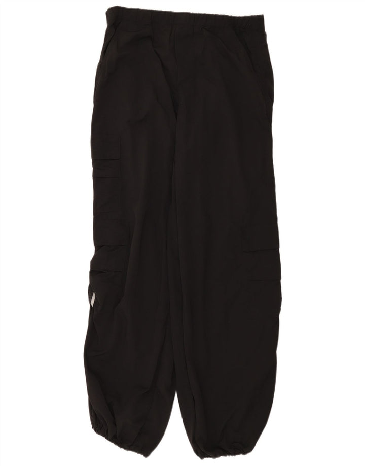 Zara Damen-Cargohose mit lockerer Passform, Größe M, W30, L31, Schwarz, Polyamid