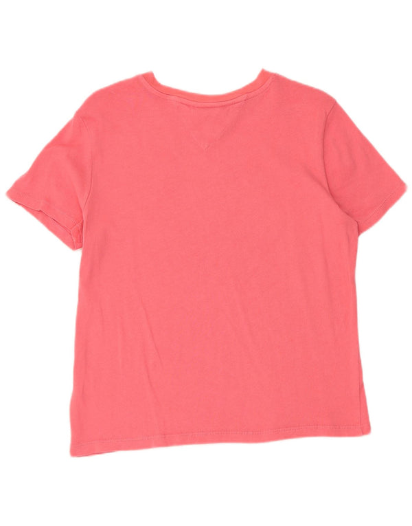 Tommy Hilfiger Damen Kurzarm-T-Shirt mit Grafik, UK 10, Größe S, Rosa