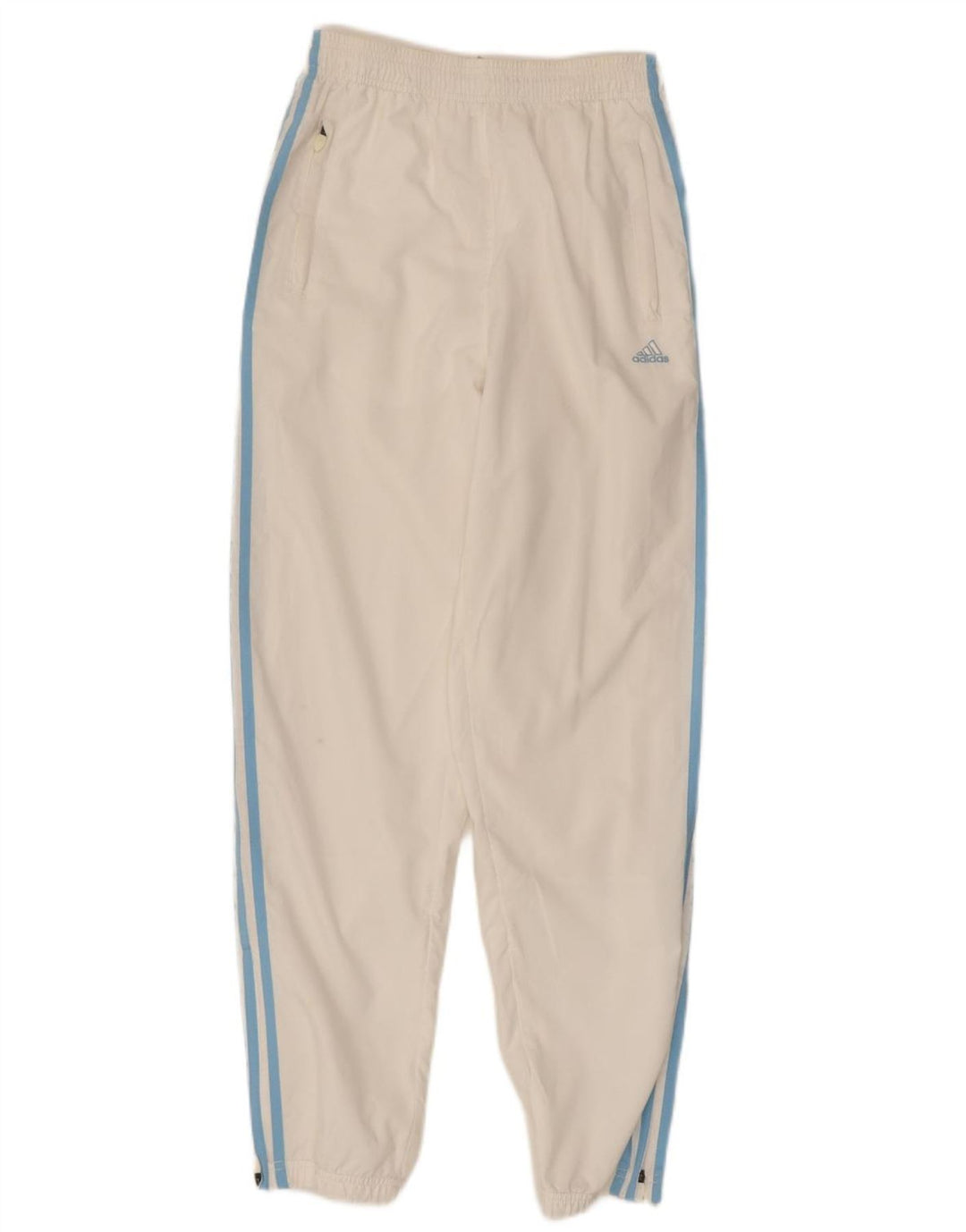 ADIDAS Damen Trainingshose Jogger UK 10 Small Weiß Polyester