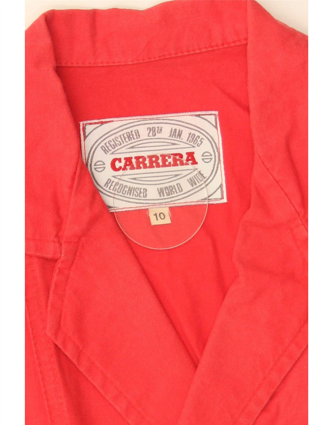Carrera Womens Crop Double Breasted Blazer Jacke UK 10 Small Rot