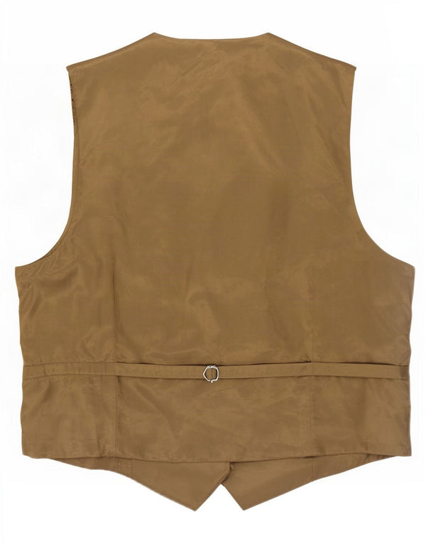 Harris Tweed Herrenweste 2XL Khaki Fischgrätenwolle