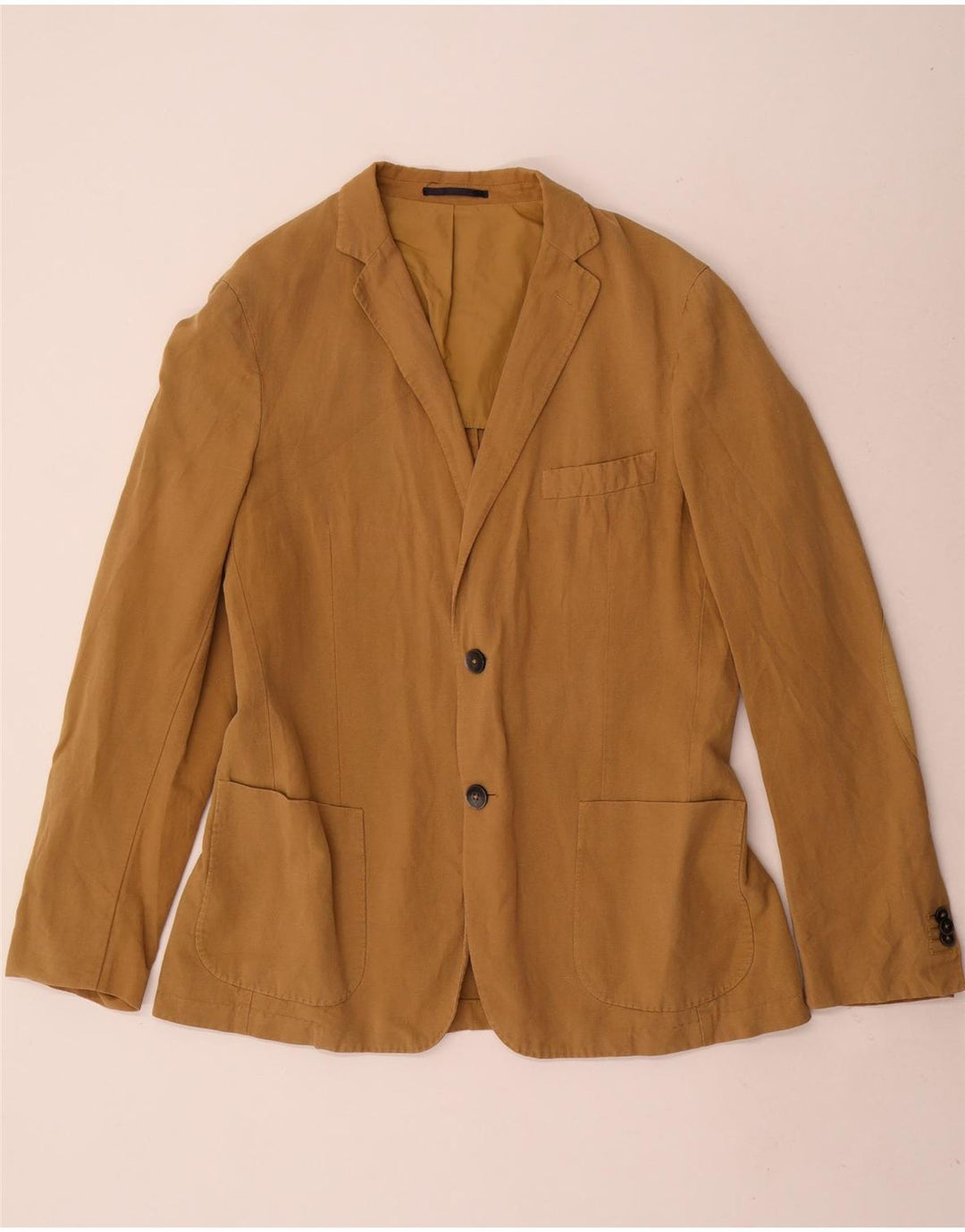 Gant Herren-Blazer mit 2 Knöpfen, IT 50, großes braunes Leinen
