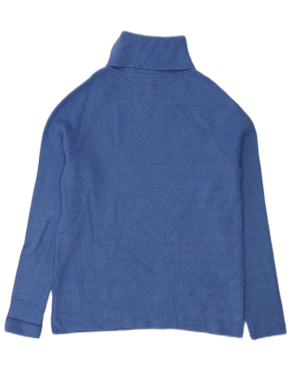 Marks & Spencer Damen-Pullover mit Rollkragen, Gr. 10, Größe S, blau, Viskose