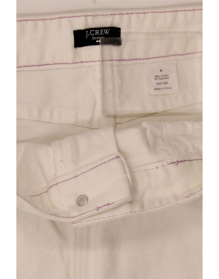 J. Crew Damen Jeansrock US 6 Medium W32 Off White Cotton