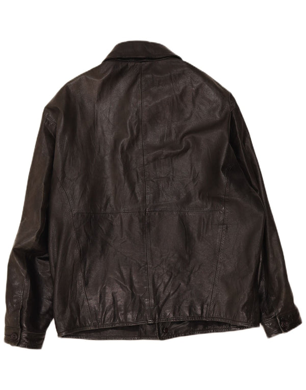 Vintage Herren Lederjacke UK 40 Large Schwarz