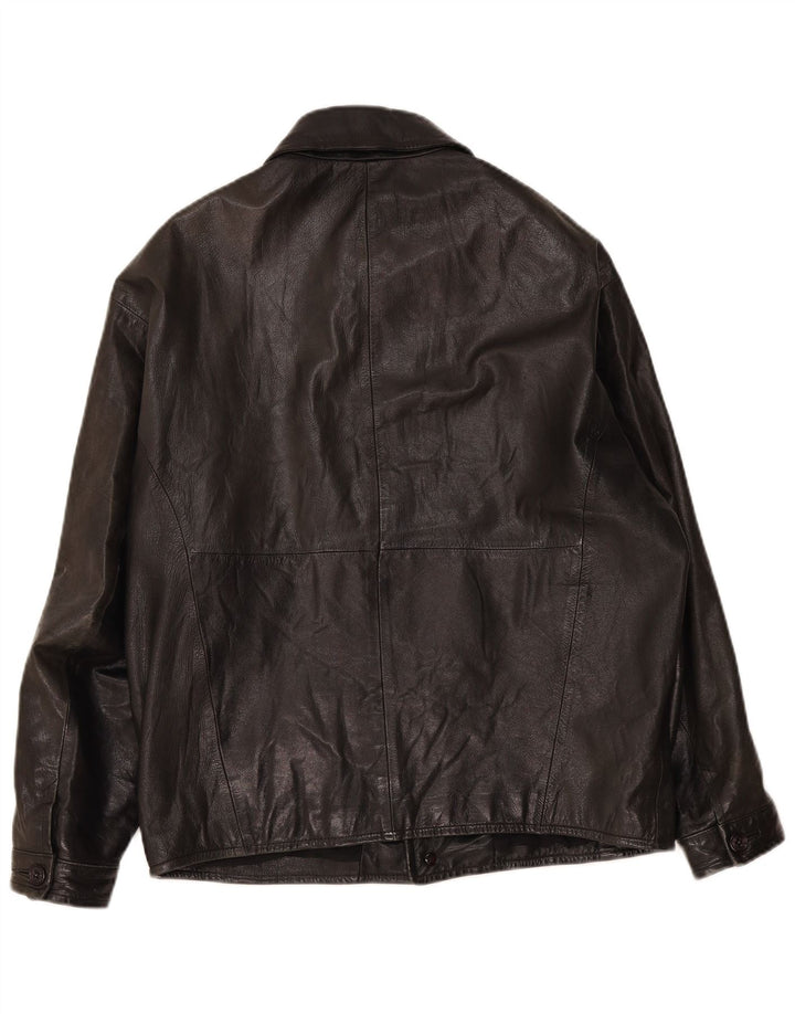 Vintage Herren Lederjacke UK 40 Large Schwarz