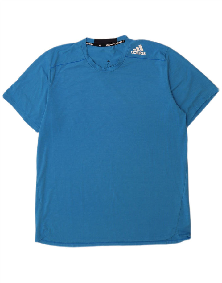 Adidas Herren T-Shirt Top XL Blau Polyester