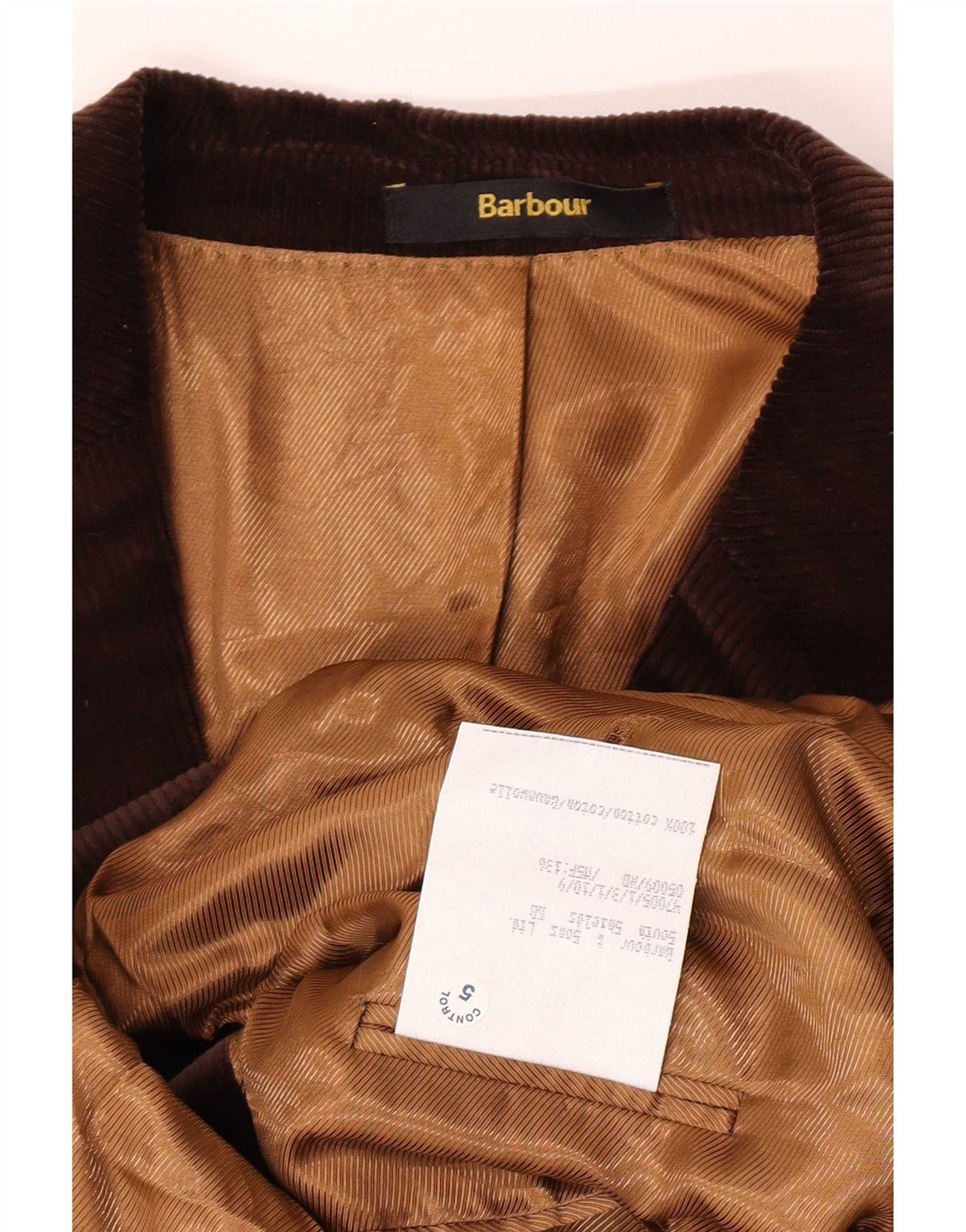 Barbour Herren-Blazer aus Cord mit 2 Knöpfen, IT 56 3XL, braune Baumwolle