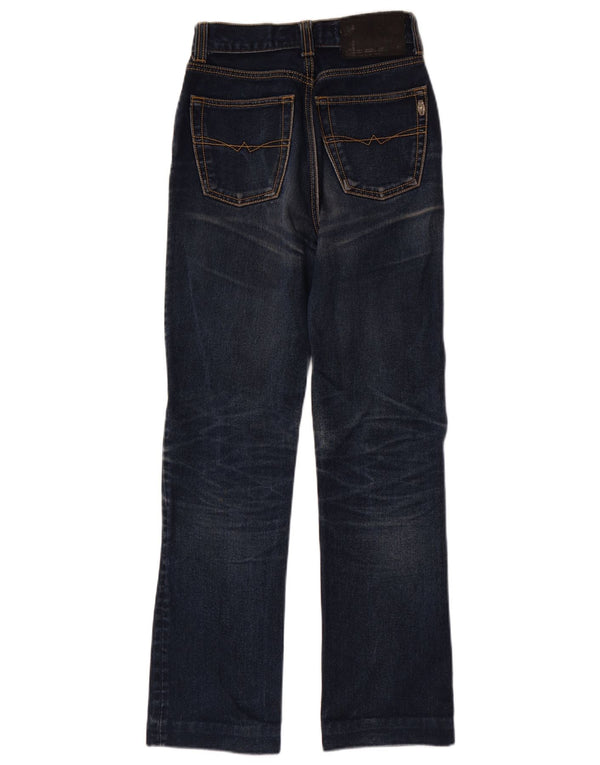 Vintage Damen Bootcut Jeans W26 L29 Marineblaue Baumwolle