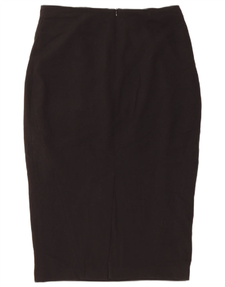 Marks & Spencer Damen Bleistiftrock UK 10 Small W28 Schwarz Polyester