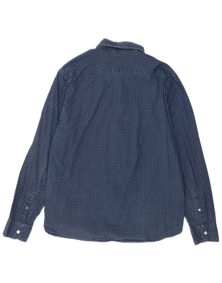 Levi's Herren-Hemd, groß, marineblau gepunktete Baumwolle
