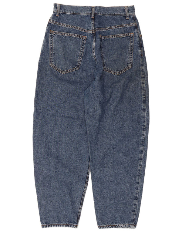 Topshop Damen Balloon High Waist Crop Tapered Jeans W28 L25 Blaue Baumwolle