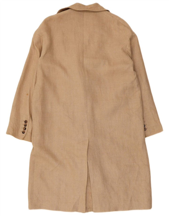 Zweireihiger Damenmantel von Zara UK 14 Mittelbeige Viskose