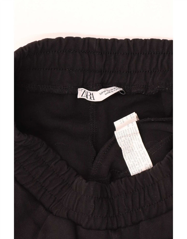 Zara Damen Casual Shorts UK 12 Medium W28 Schwarze Baumwolle