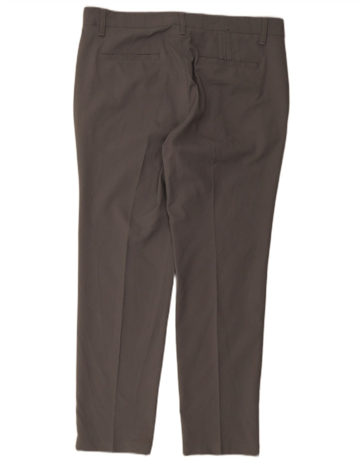 Adidas Herren Straight Chino Hose W34 L30 Grau Polyester
