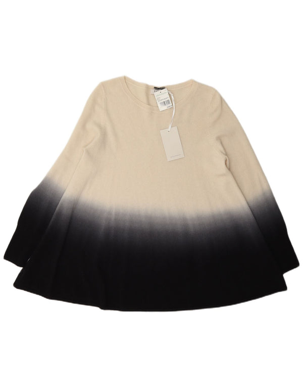 Cocoa Damen-Pullover mit U-Boot-Ausschnitt, UK 12, Mittelbeige, Farbblock