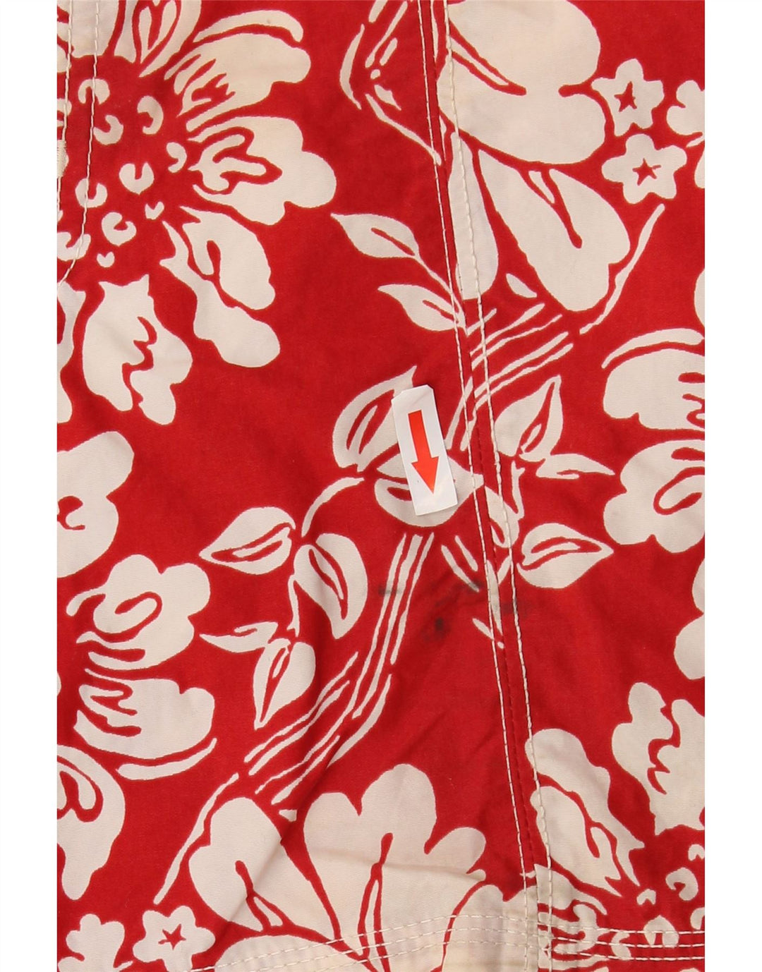 North Sails Herren-Badeshorts, groß, rotes Blumenmuster, Polyamid